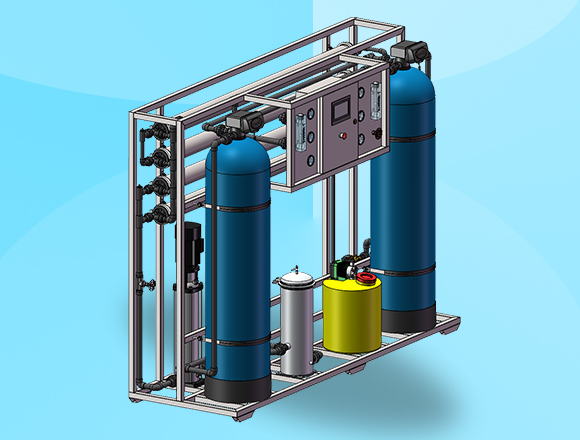 2T/H(每小時出水2噸)反滲透淨水設備